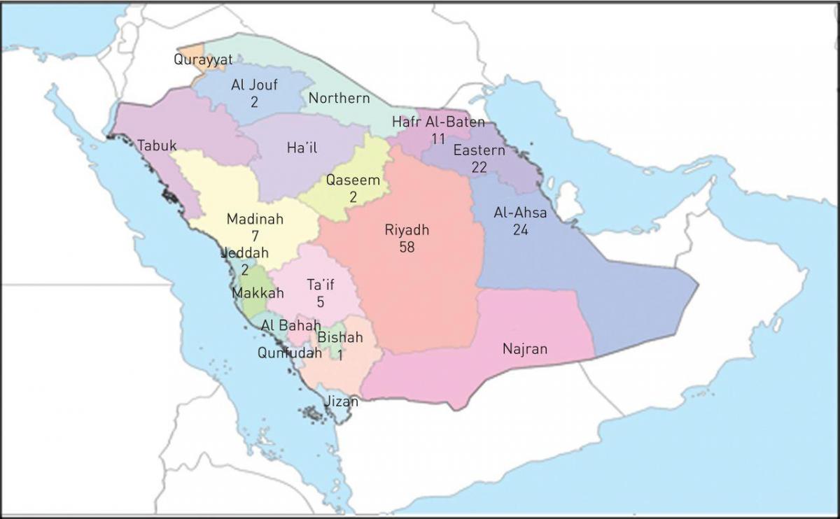 Mappa di al ahsa Arabia Saudita