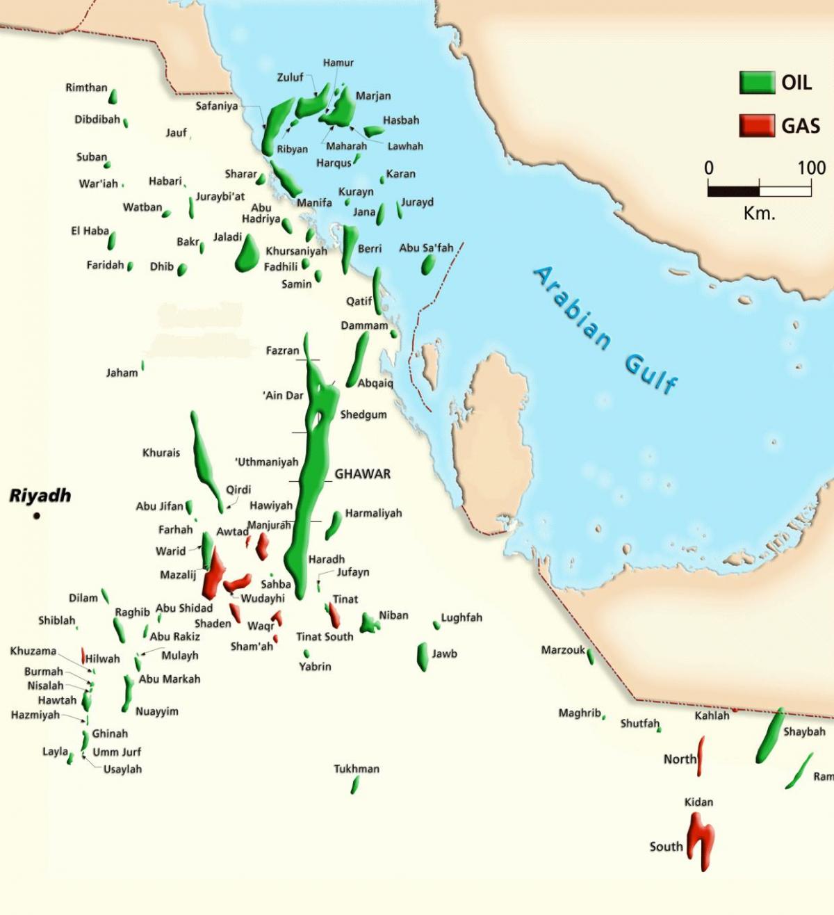 Mappa di manifa Arabia Saudita