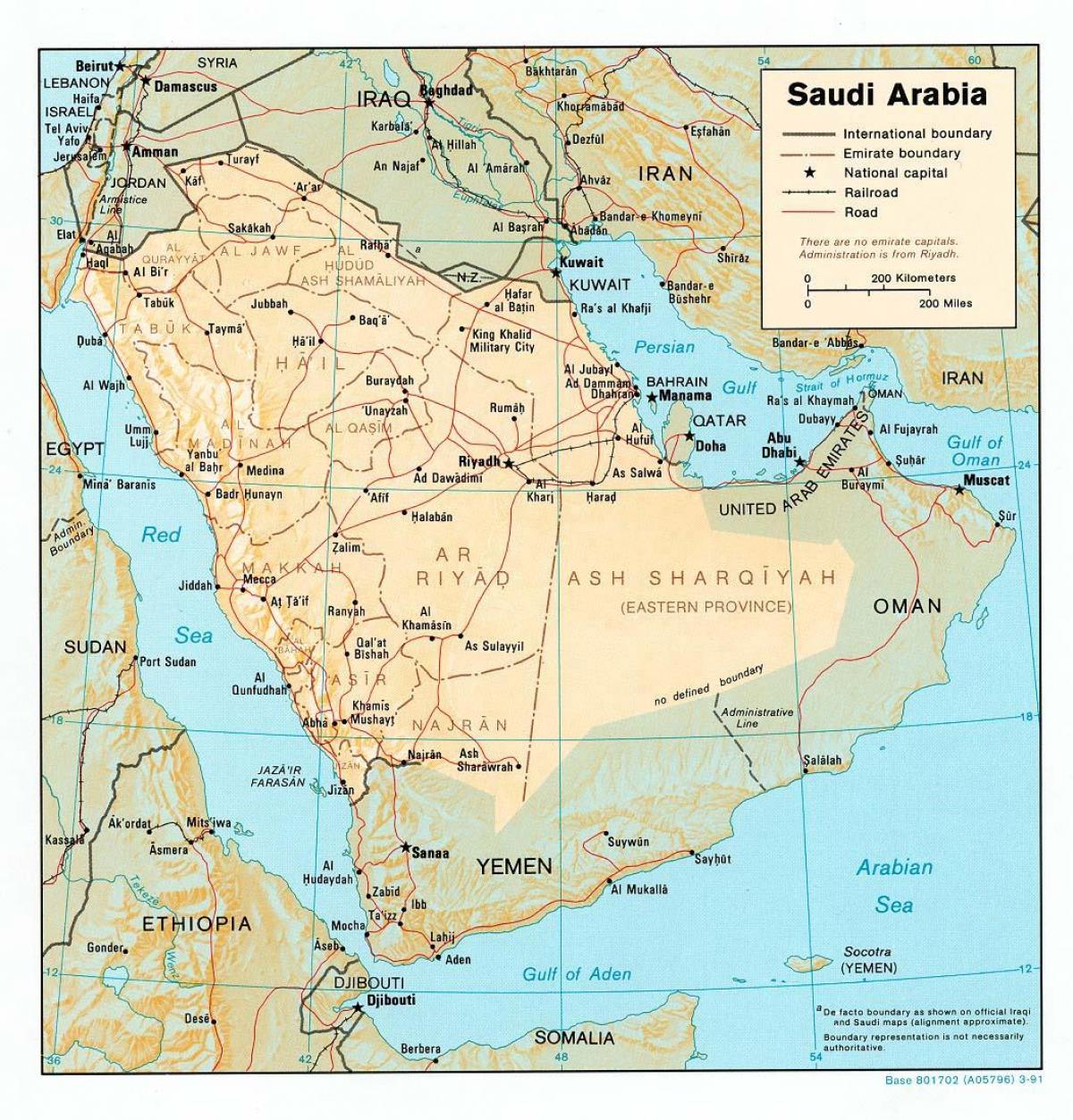 Arabia Saudita mappa hd