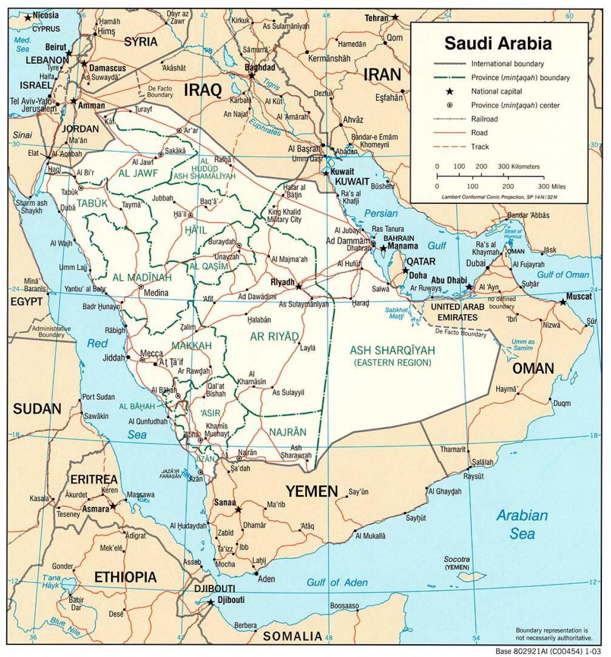Arabia Saudita mappa delle strade