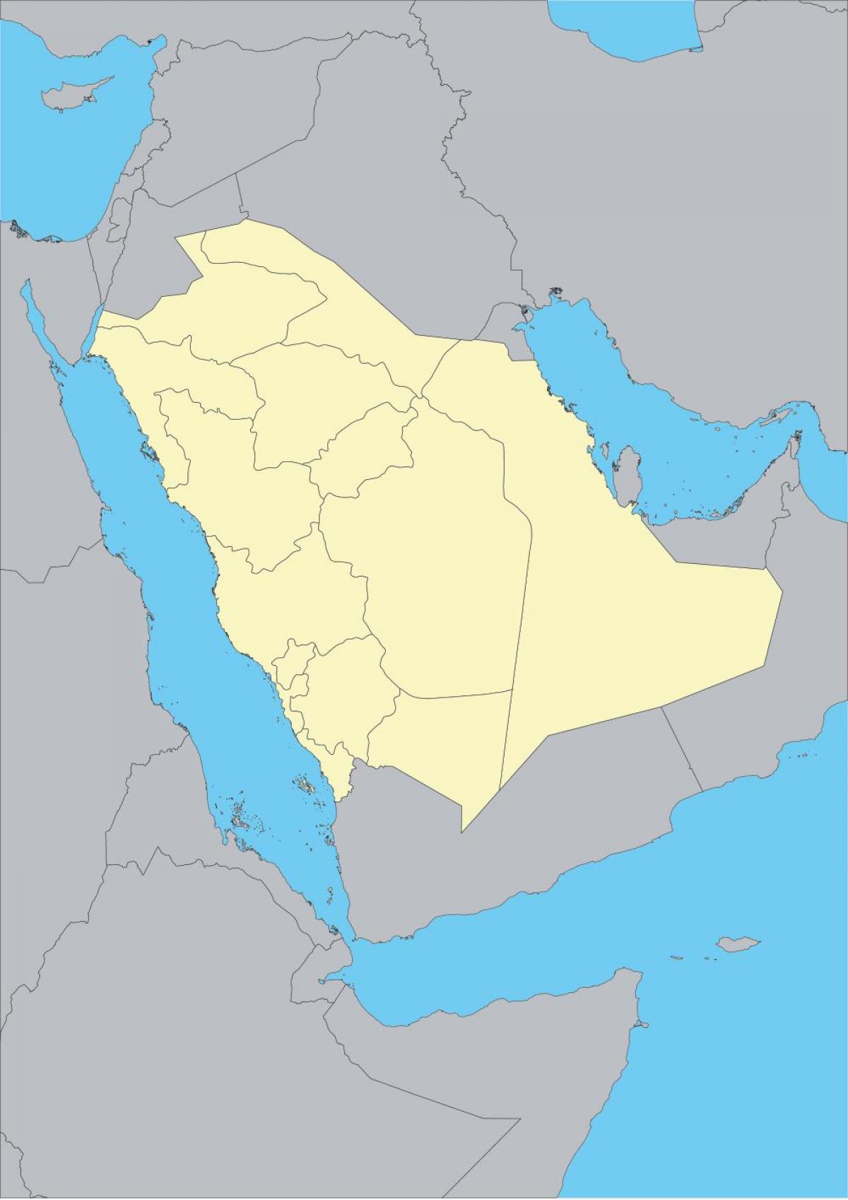 Mappa di Arabia Saudita contorno