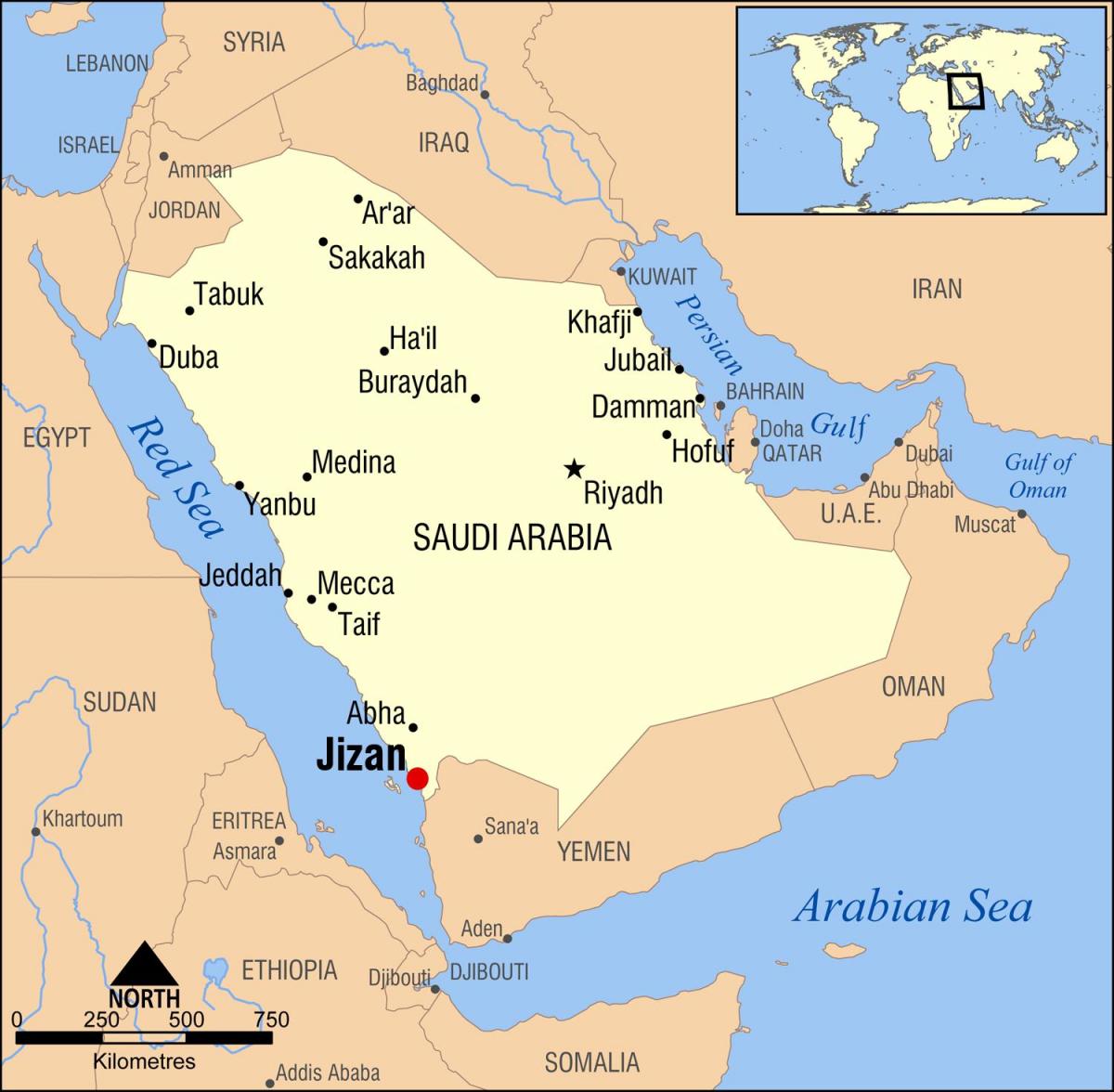 jizan KSA mappa