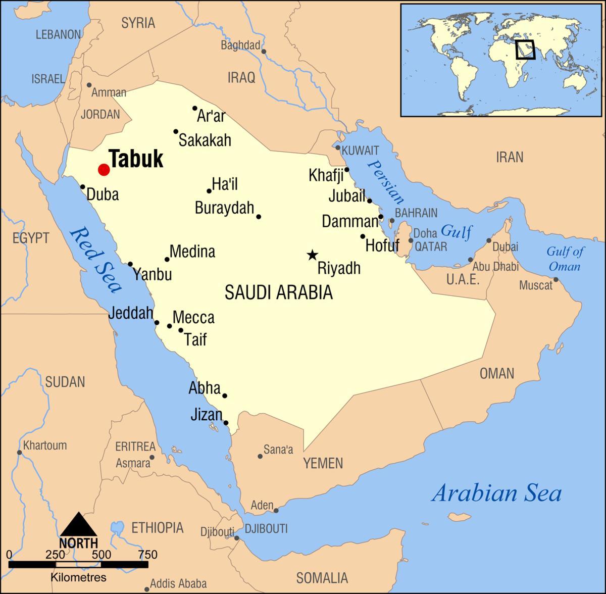 tabuk KSA mappa