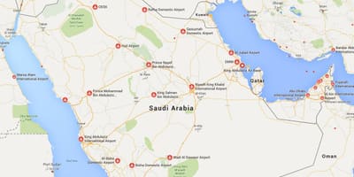Arabia Saudita aeroporti mappa
