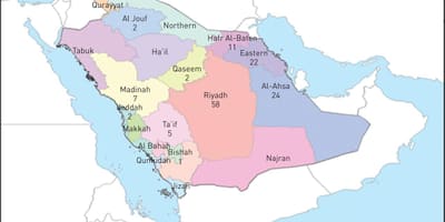 Mappa di al ahsa Arabia Saudita