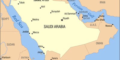 Al jouf mappa, in Arabia Saudita