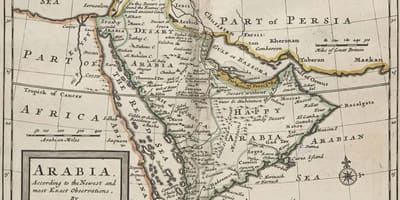 Mappa di antica Arabia Saudita