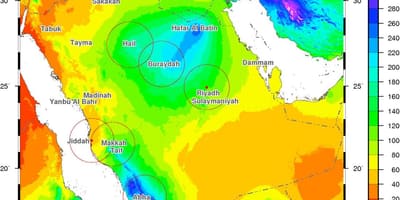 Mappa di Arabia Saudita clima