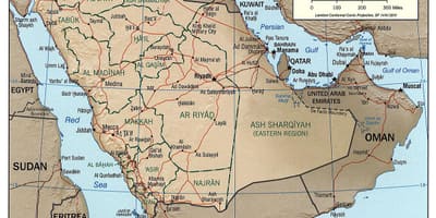 Arabia Saudita geografia mappa