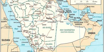 Mappa di Arabia Saudita online