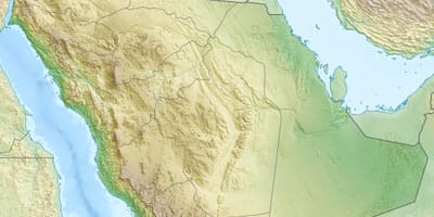 Mappa di Arabia Saudita montagne
