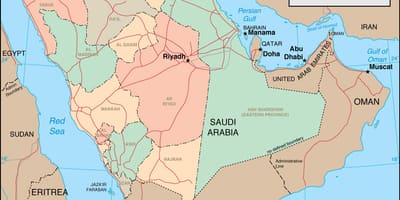 Mappa di Arabia Saudita province