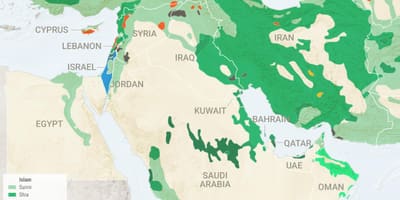 Mappa di Arabia Saudita religione