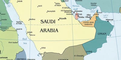 Mappa di capitale dell'Arabia Saudita
