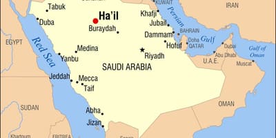 Mappa di grandine Arabia Saudita