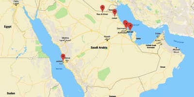 Mappa di Arabia Saudita, al khobar