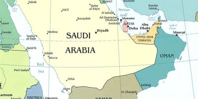 Mappa della penisola Arabica