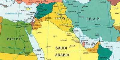 Mappa di Arabia Saudita, i paesi circostanti