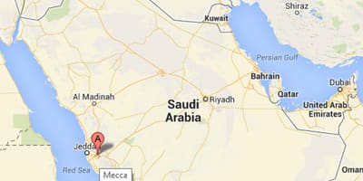Mappa di mecca, Arabia Saudita