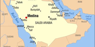 Mappa di medina, Arabia Saudita