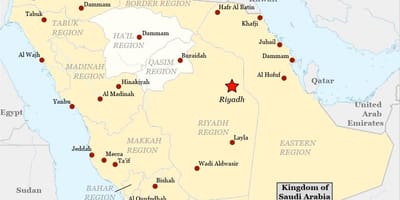 Mappa di najran Arabia Saudita